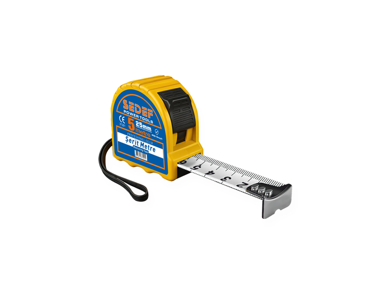 SEDEF Profesyonel Çelik Şerit Metre 5mt x 25mm 37203